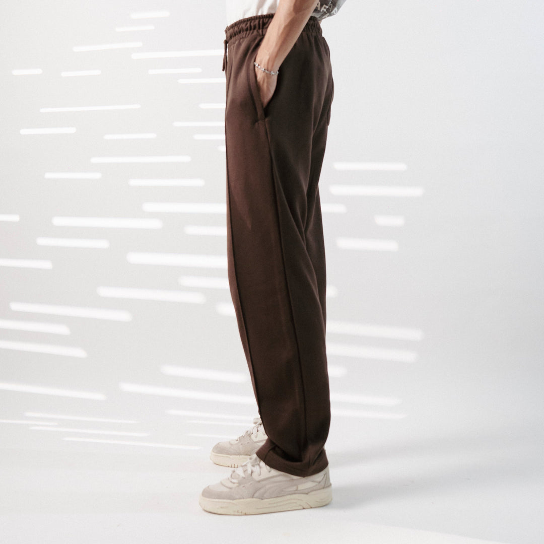 Icons Pleated Trouser - Dark Brown