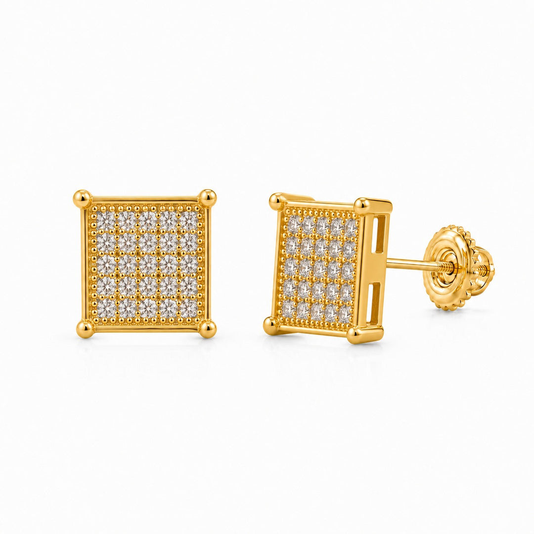 Square Pavé Studs