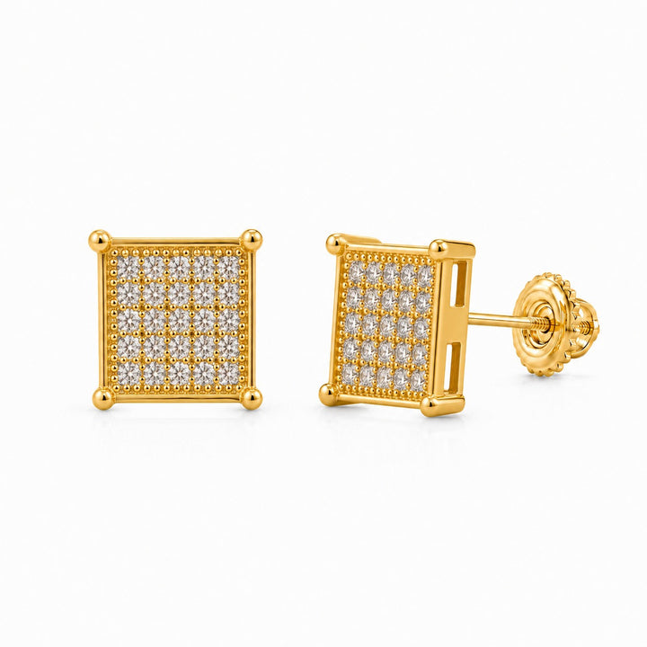Square Pavé Studs