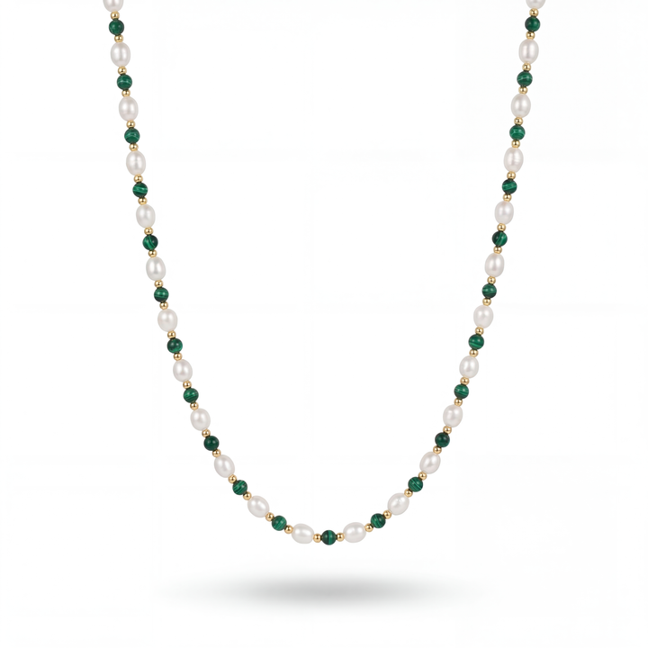 Malachite Pearl Chain