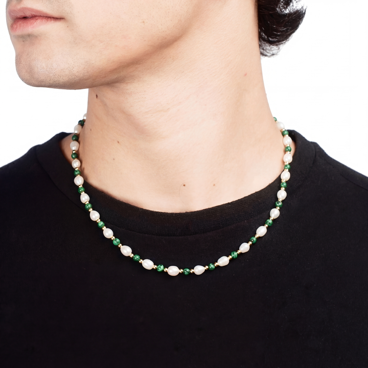 Malachite Pearl Chain